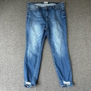 Jelly Jeans Womens Size 20 Raw Hem Distressed Stretchy‎